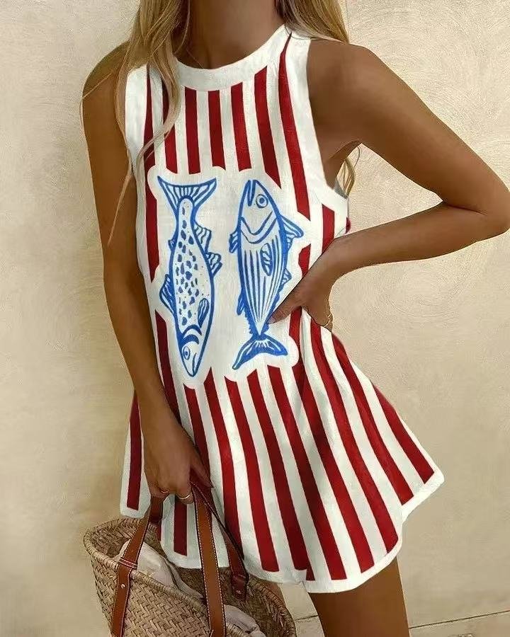 Madison | Striped Mini Tank Dress