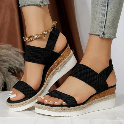 Océane | Stretch-Strap Platform Sandals