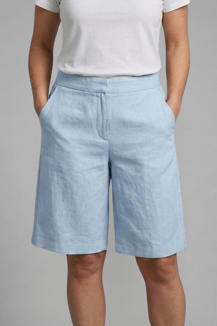 Delphina | High Waist Knee Length Shorts
