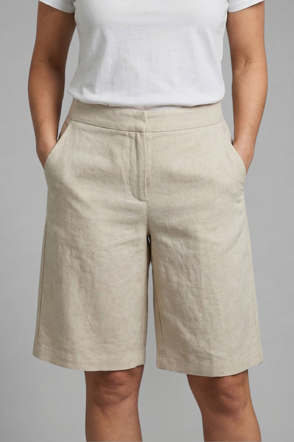 Delphina | High Waist Knee Length Shorts