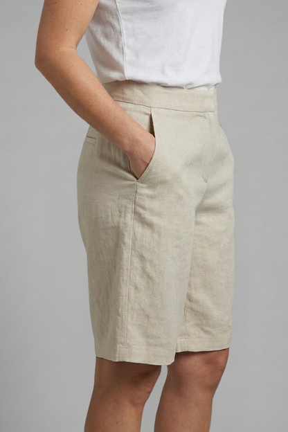Delphina | High Waist Knee Length Shorts