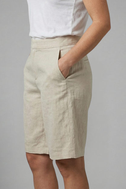 Delphina | High Waist Knee Length Shorts