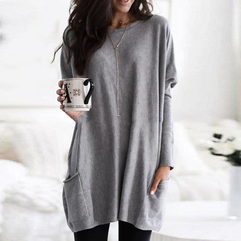 Sweater dress shown from another angle