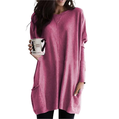 Sweater dress shown in a fourth colourway