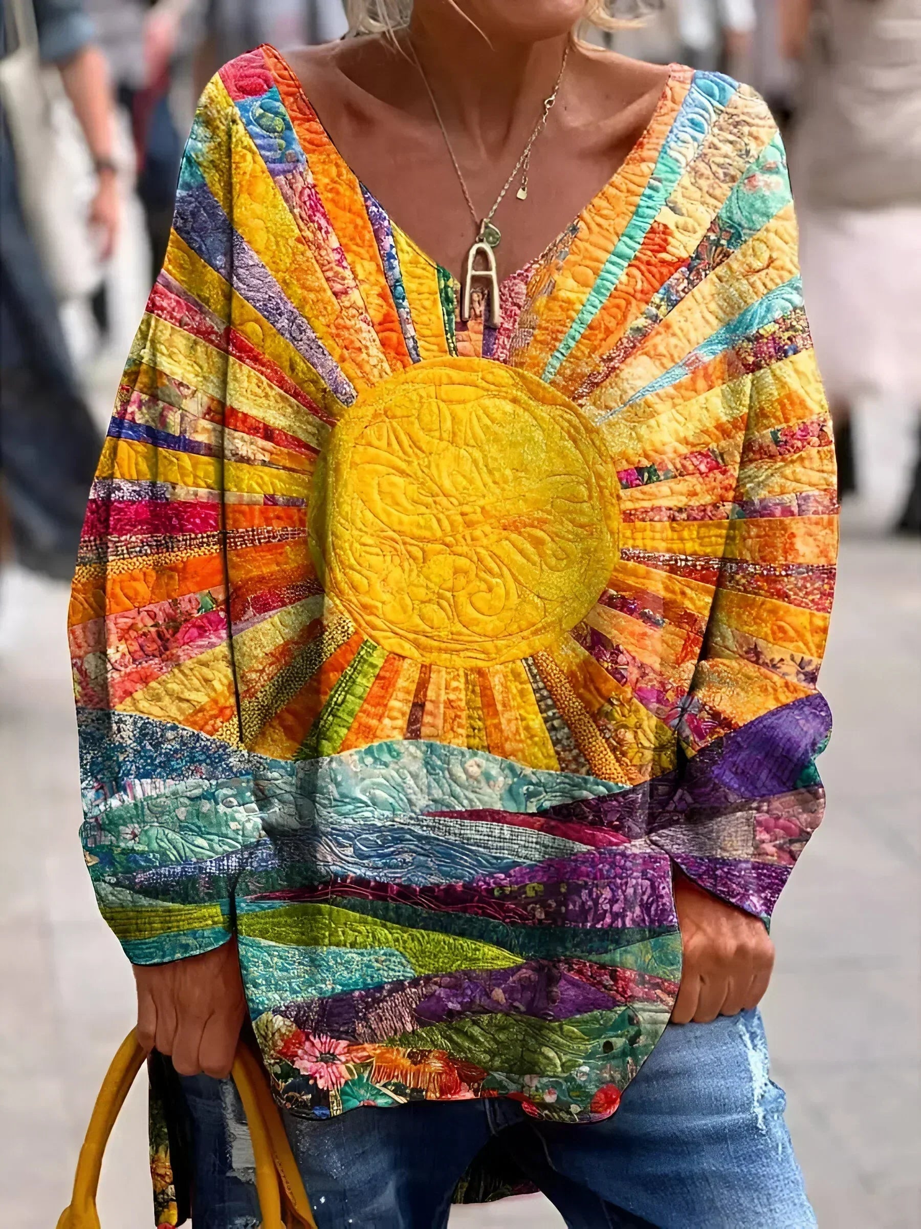 Raquel | Boho Sunburst Sweater