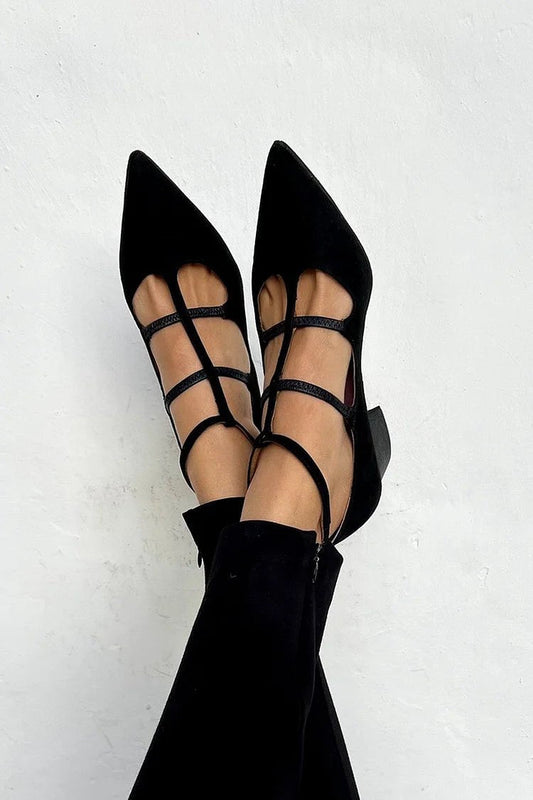 Ottavia | Ankle-Strap Pointed Flats