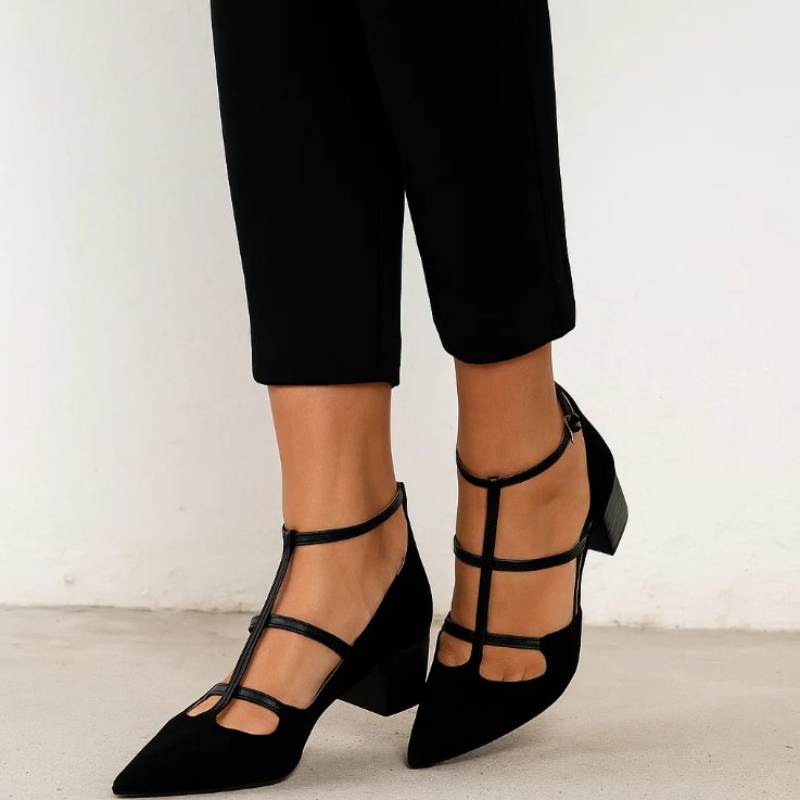 Ottavia | Ankle-Strap Pointed Flats
