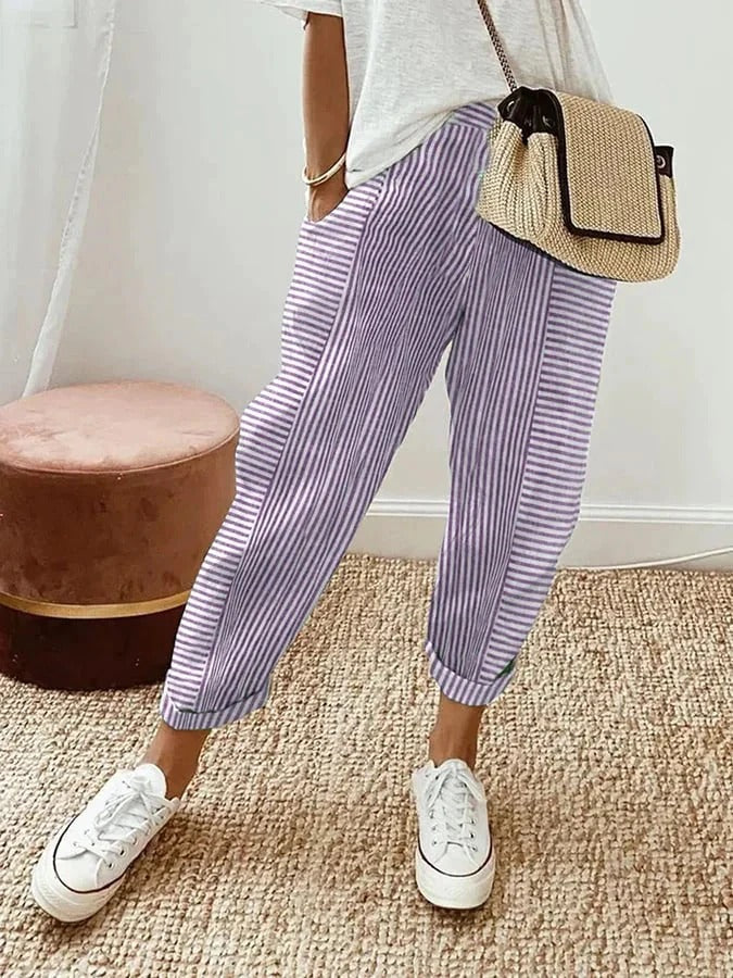 Sabine | Striped Drawstring Pants