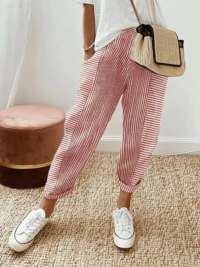 Sabine | Striped Drawstring Pants