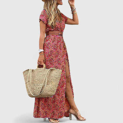 Noelle | Boho Print Maxi Dress