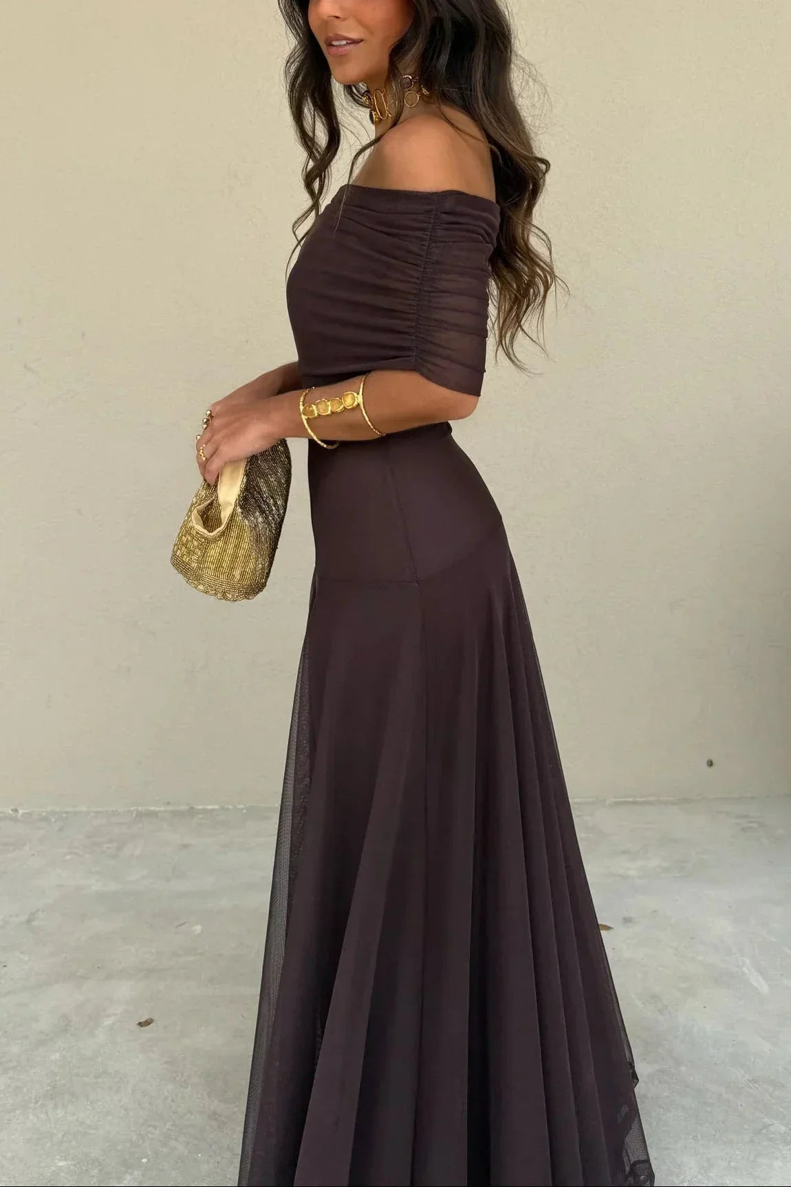 Dorothea | One-Shoulder Pleated Maxi Dress