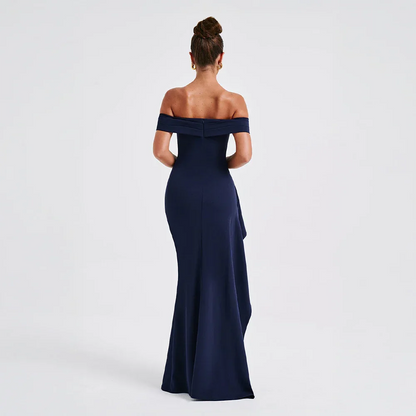 Philippa | Off-Shoulder Slit Maxi Dress