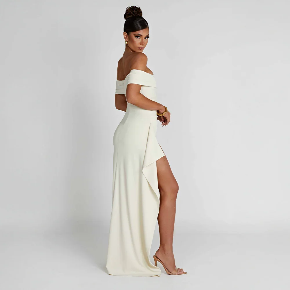 Philippa | Off-Shoulder Slit Maxi Dress