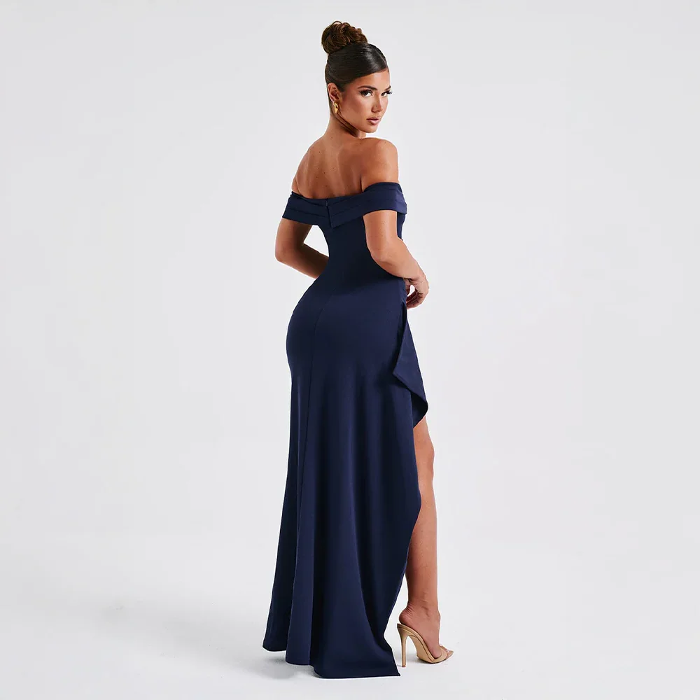 Philippa | Off-Shoulder Slit Maxi Dress