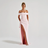 Philippa | Off-Shoulder Slit Maxi Dress