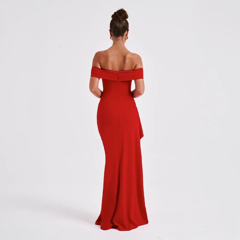 Philippa | Off-Shoulder Slit Maxi Dress