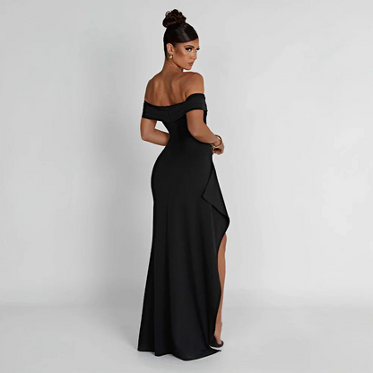 Philippa | Off-Shoulder Slit Maxi Dress