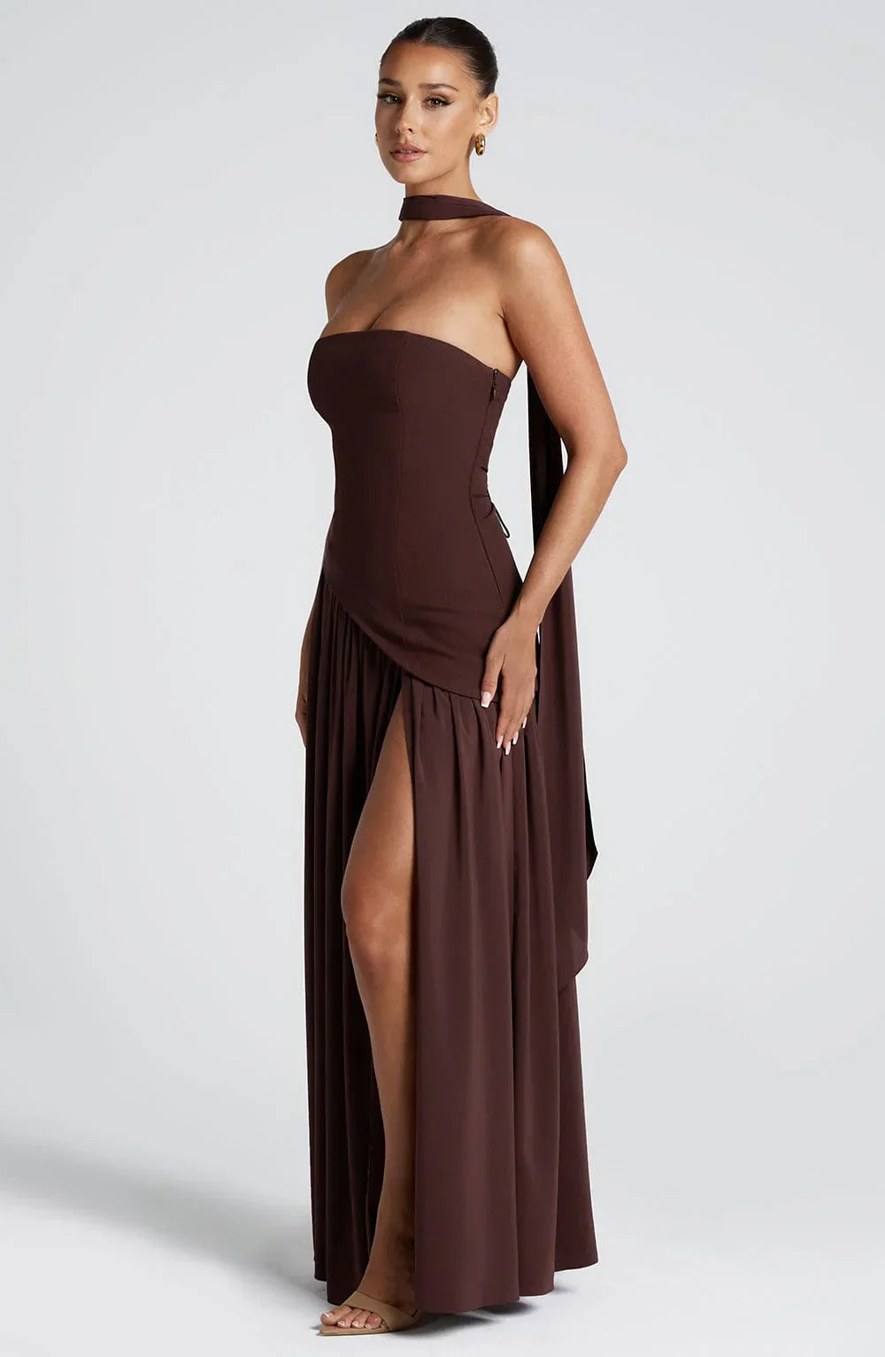 Bedelia | Corset Slit Maxi Dress