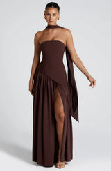 Bedelia | Corset Slit Maxi Dress