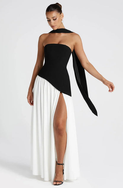 Bedelia | Corset Slit Maxi Dress