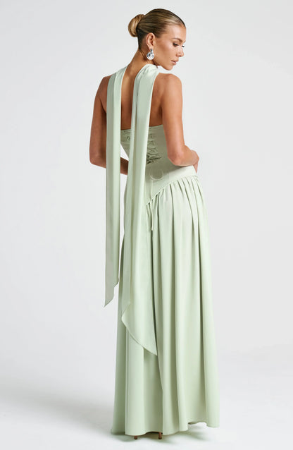 Bedelia | Corset Slit Maxi Dress