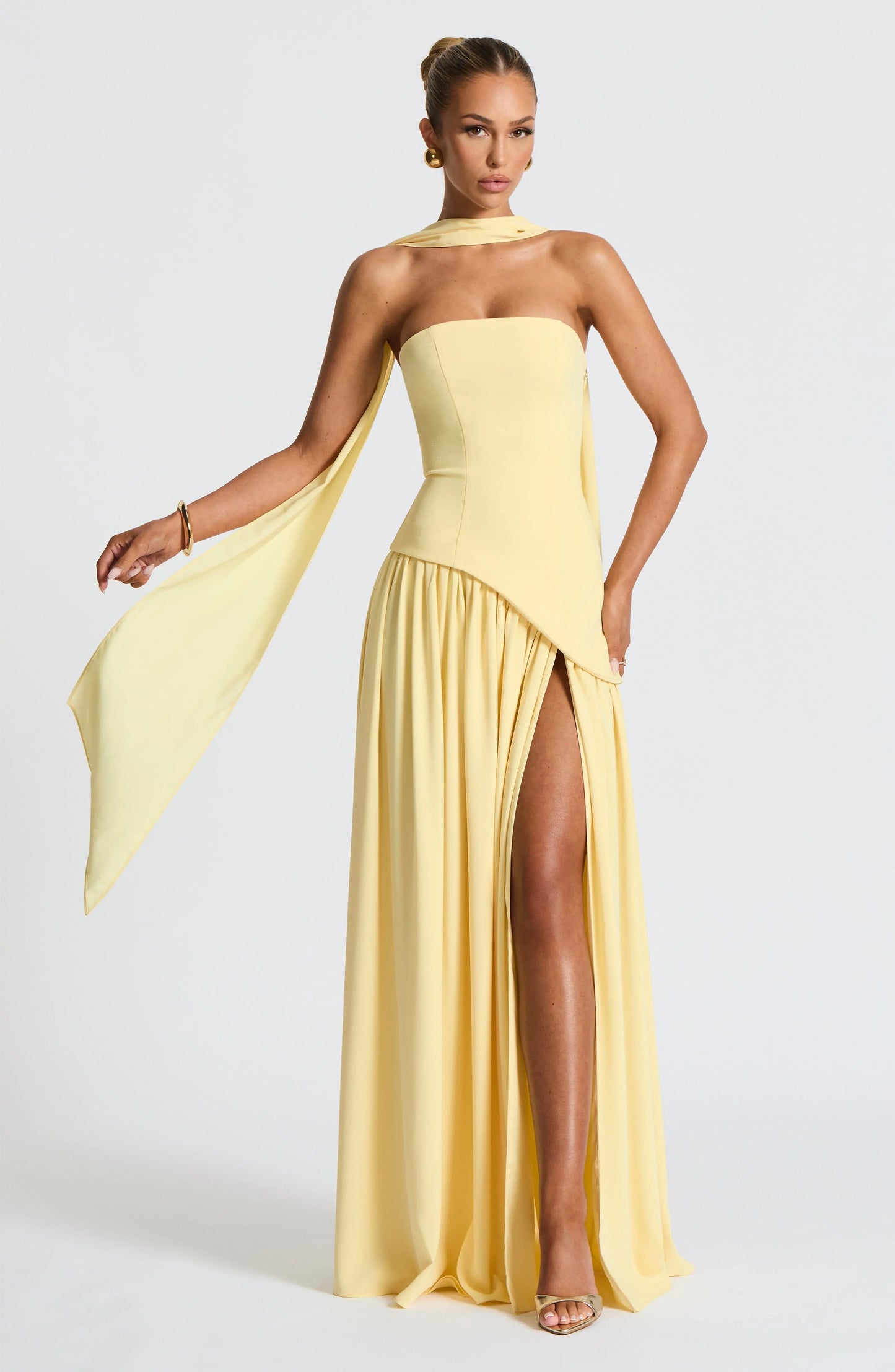 Bedelia | Corset Slit Maxi Dress