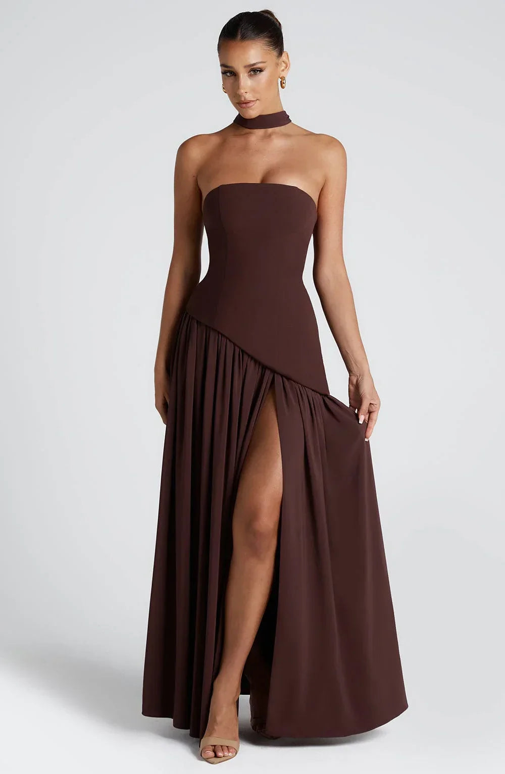 Bedelia | Corset Slit Maxi Dress