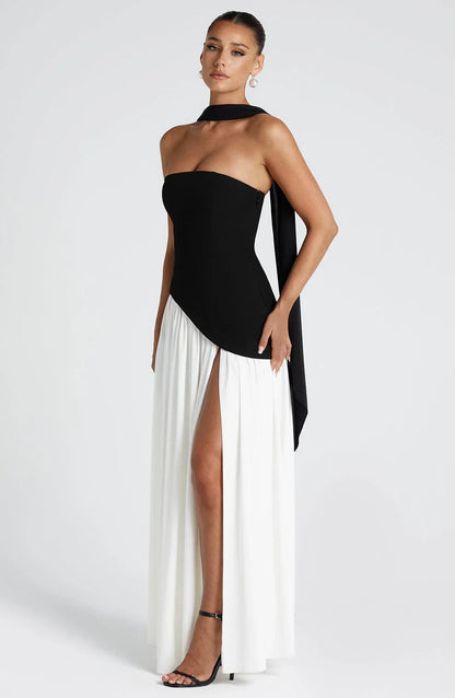 Bedelia | Corset Slit Maxi Dress