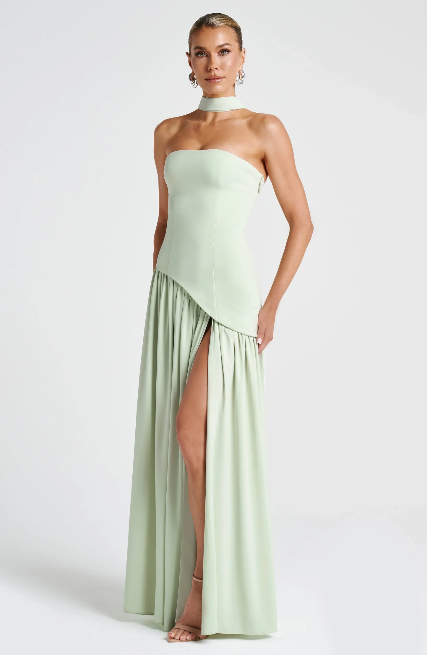 Bedelia | Corset Slit Maxi Dress
