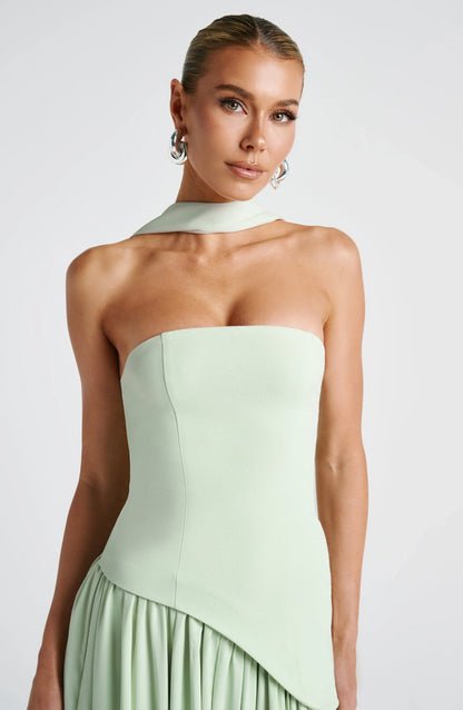 Bedelia | Corset Slit Maxi Dress