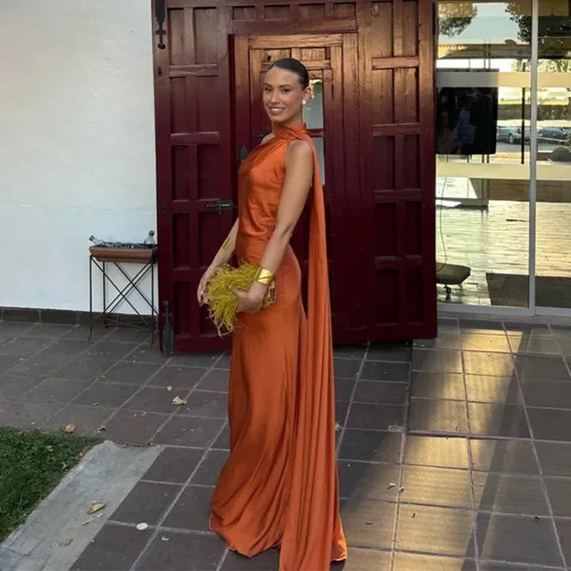 Wendelmoed | One-Shoulder Draped Maxi Dress