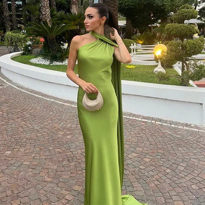 Wendelmoed | One-Shoulder Draped Maxi Dress