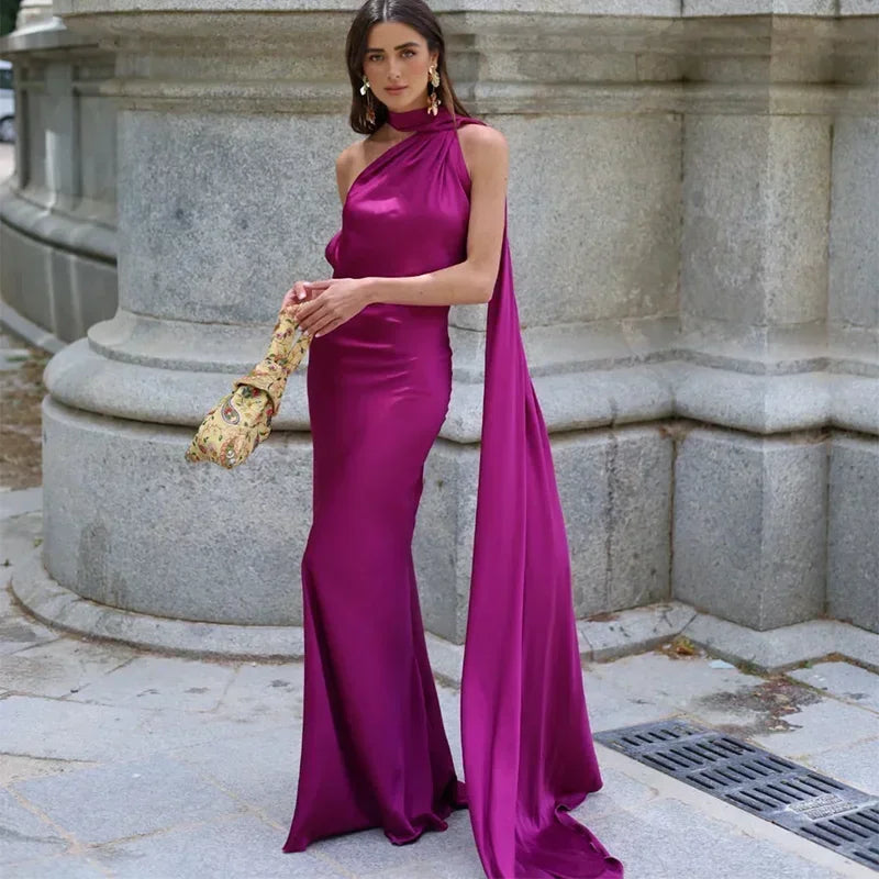Wendelmoed | One-Shoulder Draped Maxi Dress