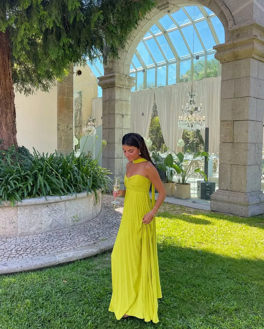 Valentina | Pleated Strapless Maxi Dress