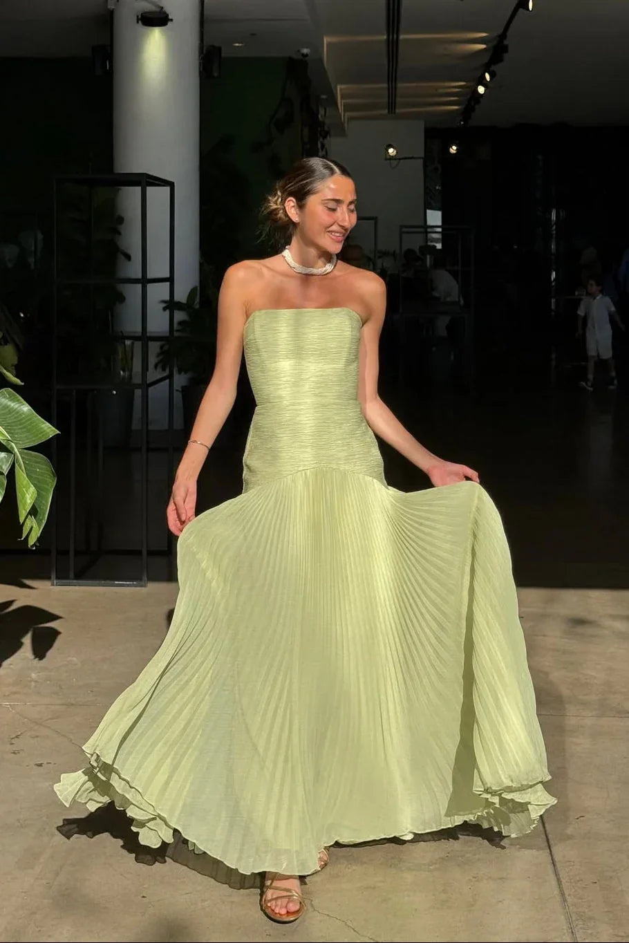 Aurelia | Pleated Maxi Dress