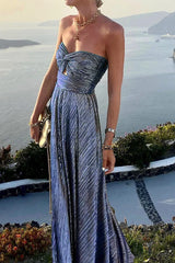 Seraphina | Strapless Shimmer Maxi Dress