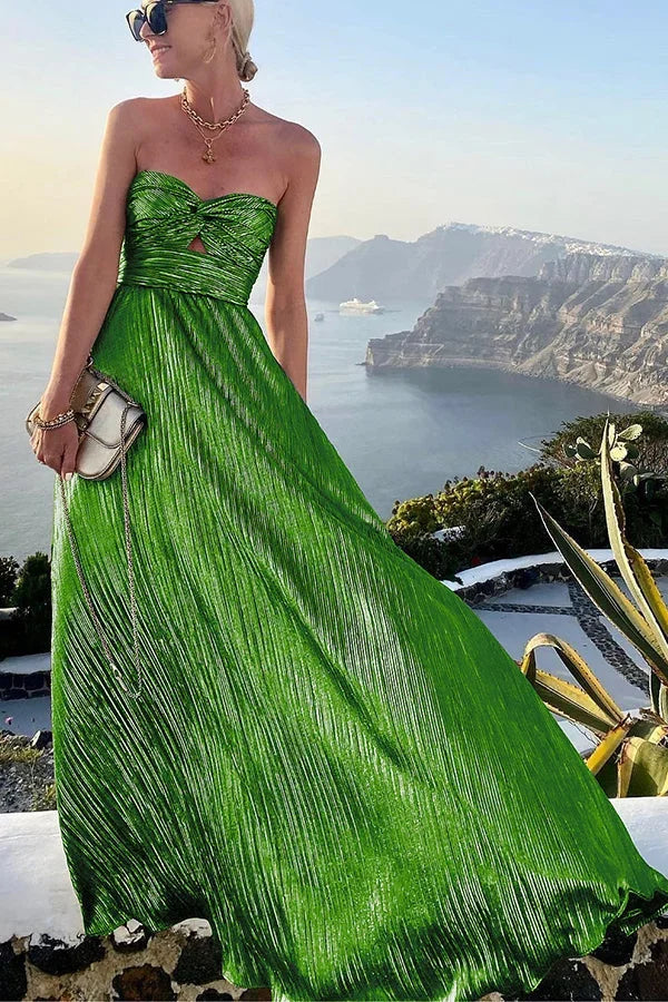 Seraphina | Strapless Shimmer Maxi Dress
