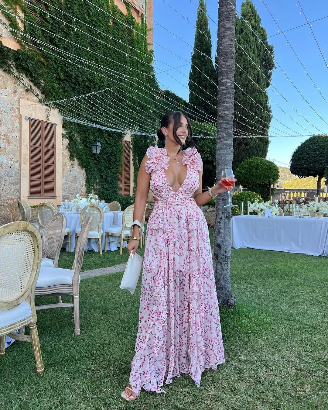Yfke | Floral Sleeveless Maxi Dress