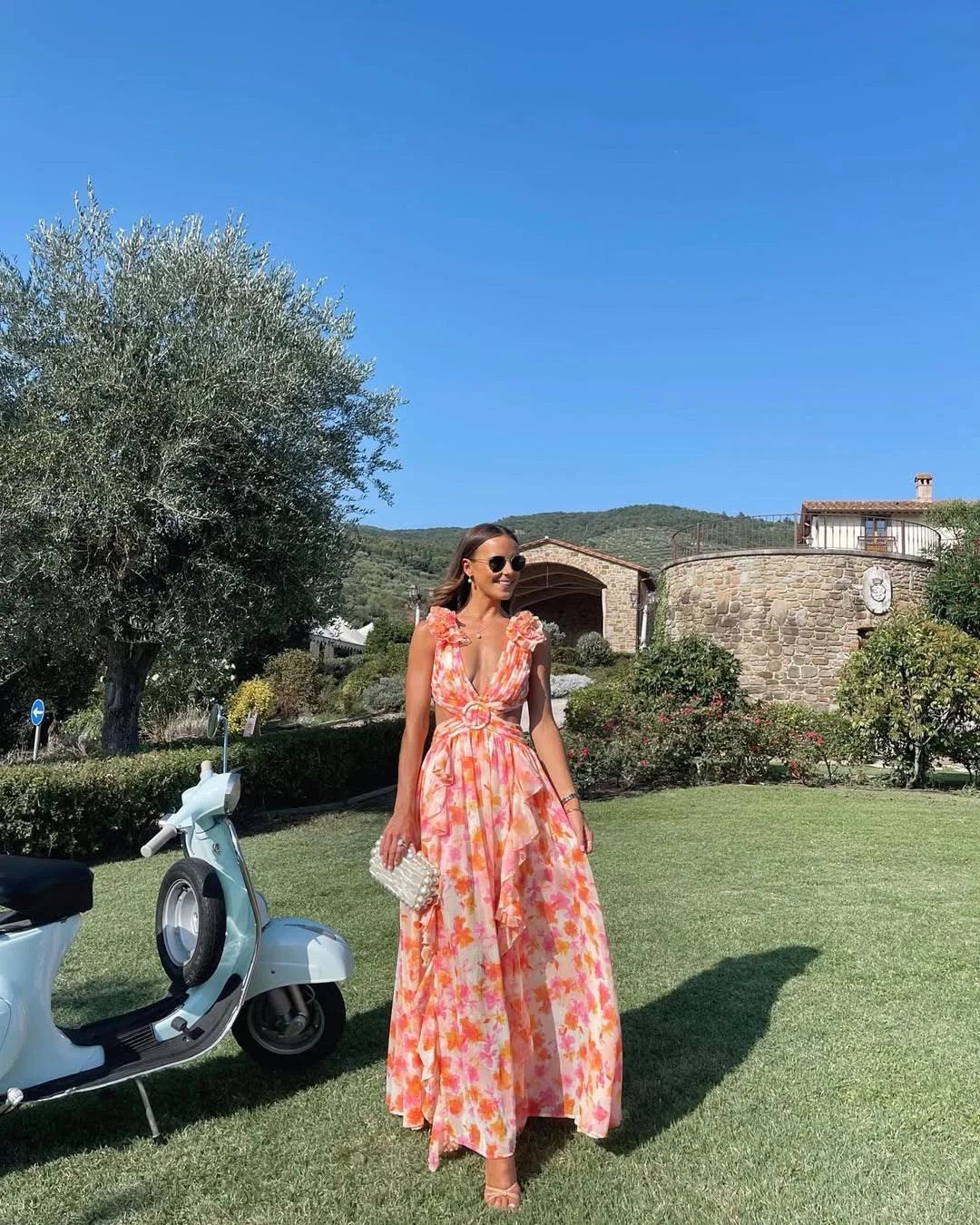 Yfke | Floral Sleeveless Maxi Dress