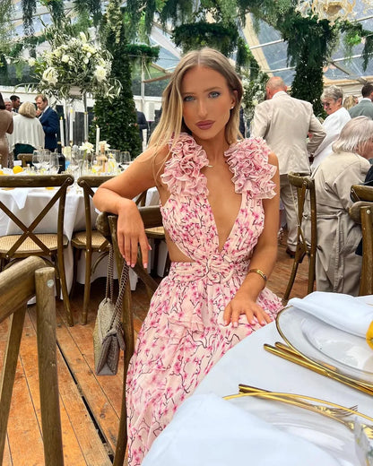 Yfke | Floral Sleeveless Maxi Dress