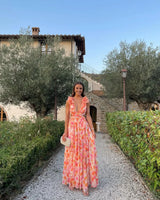 Yfke | Floral Sleeveless Maxi Dress
