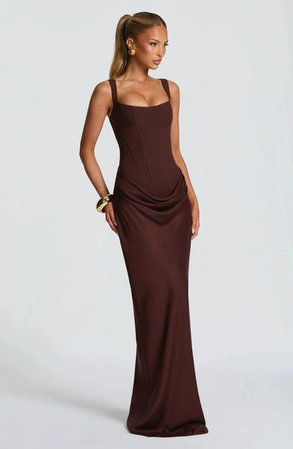 Felipa | Open-Back Fitted Maxi Dress