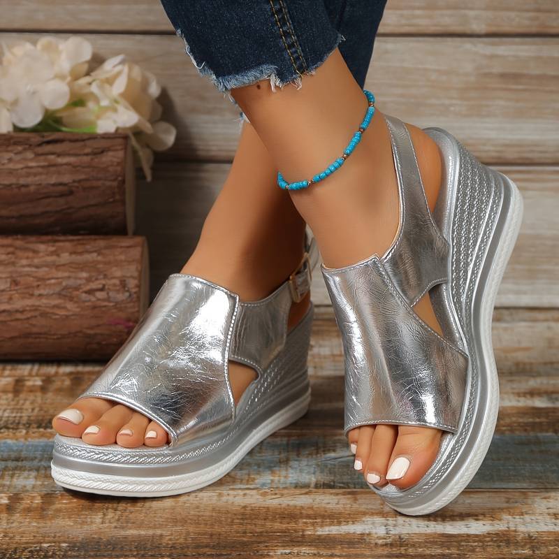 Giselle | Metallic Platform Sandals