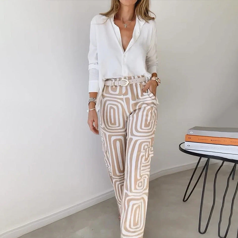 Opal | Patterned Trouser Set