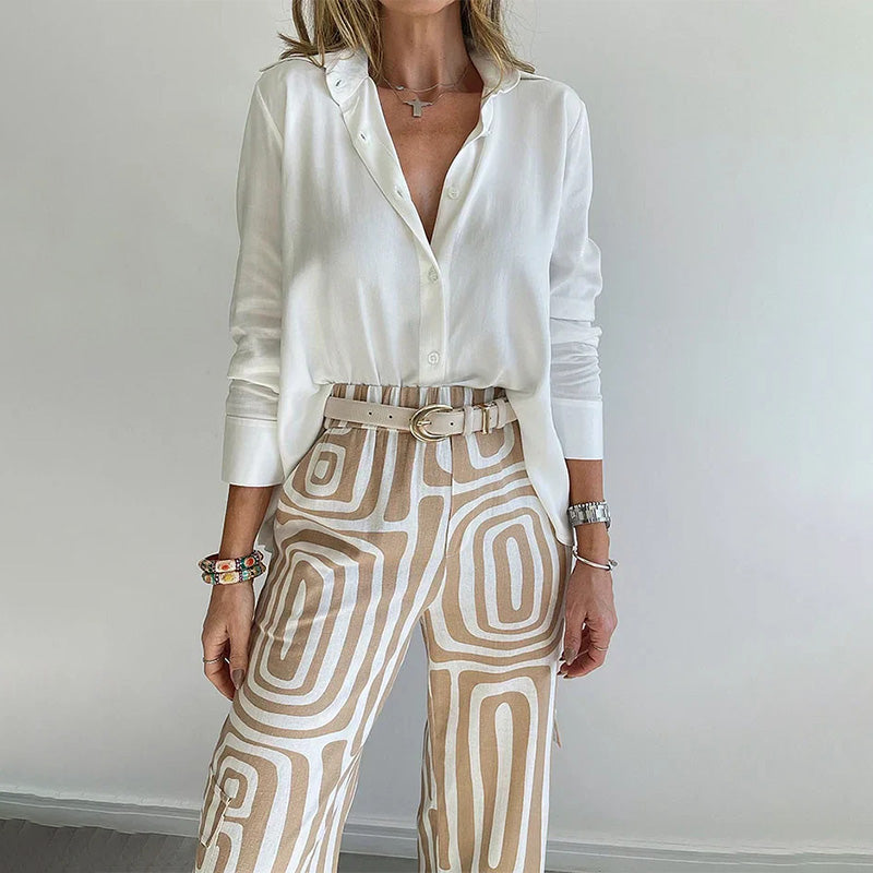 Opal | Patterned Trouser Set