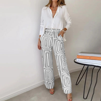 Opal | Patterned Trouser Set