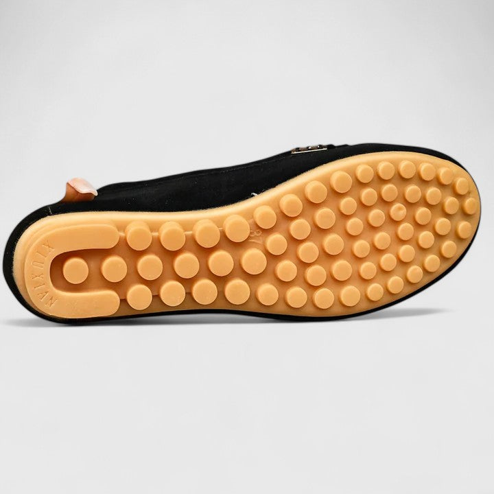 Slip-on loafers shown across the colour range