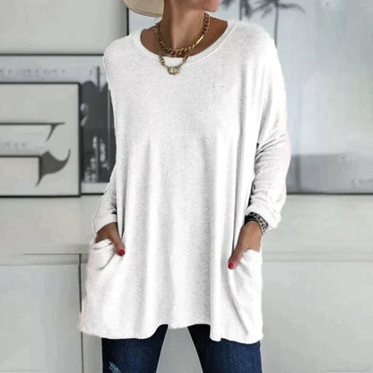 Oversized tunic shown in a third colourway