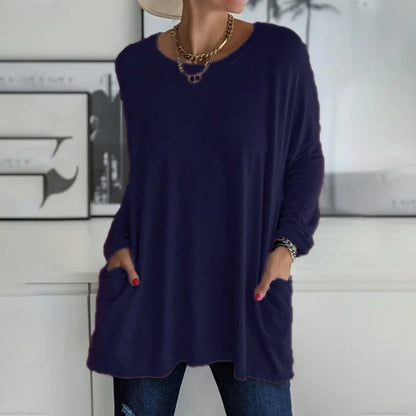 Long-sleeve tunic seen at full length