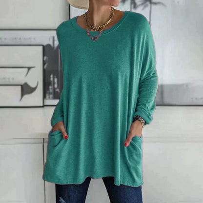 Oversized tunic shown across the colour range